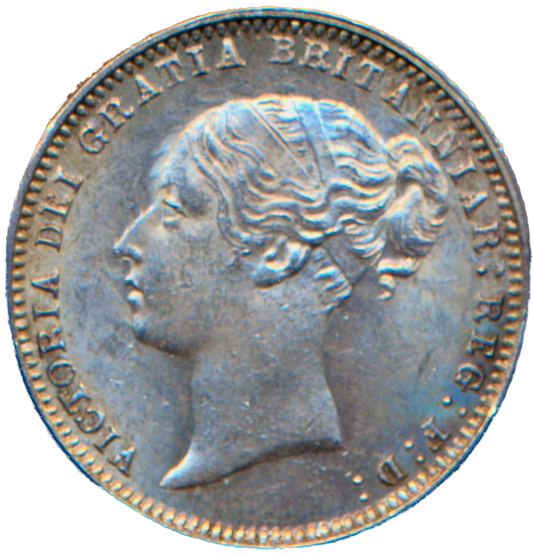 1875 Second young head die 11 Sixpence S3910 ESC 3230 Scarce AUNC