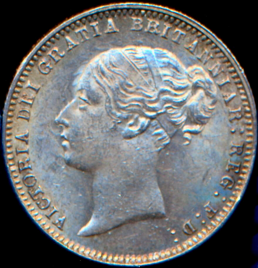 1875 Second young head die 11 Sixpence S3910 ESC 3230 Scarce AUNC