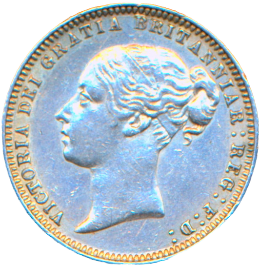 1877 Sixpence Second young head No die number S3911 ESC 3243 Scarce GEF