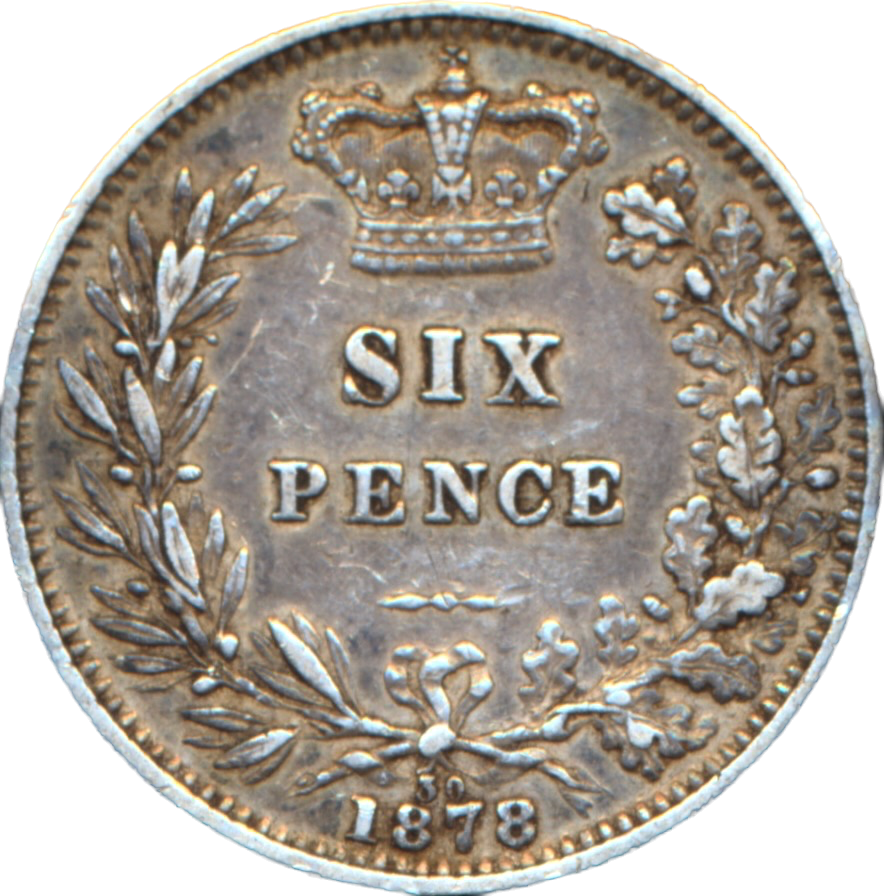 1878/7 Sixpence Second young head die 30 S3910 ESC 3235 Extremely rare (R4) GF