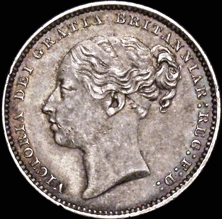 1879 Shilling Fourth young head No die number S3907 ESC 3061 GVF/NEF