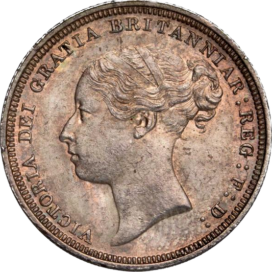 1881 Sixpence Third young head S3912 ESC 3251 Scarce UNC