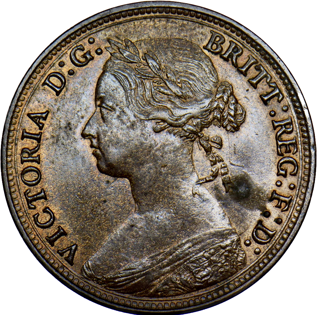 1881 Halfpenny F 343Avar Unlisted GEF