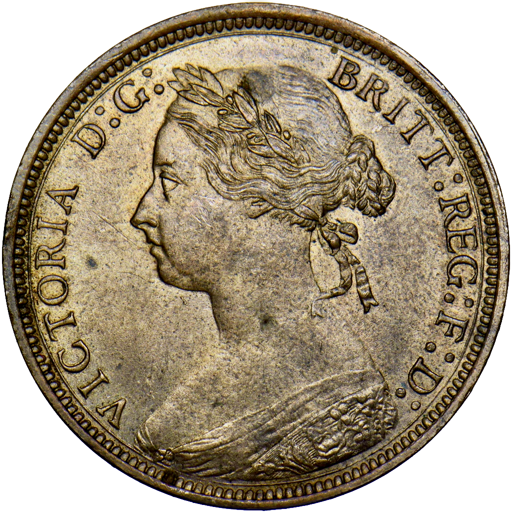 1881H Halfpenny F 344 Scarce (R10) UNC