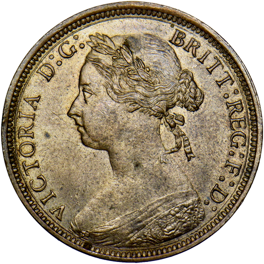 1881H Halfpenny F 344 Scarce (R10) UNC