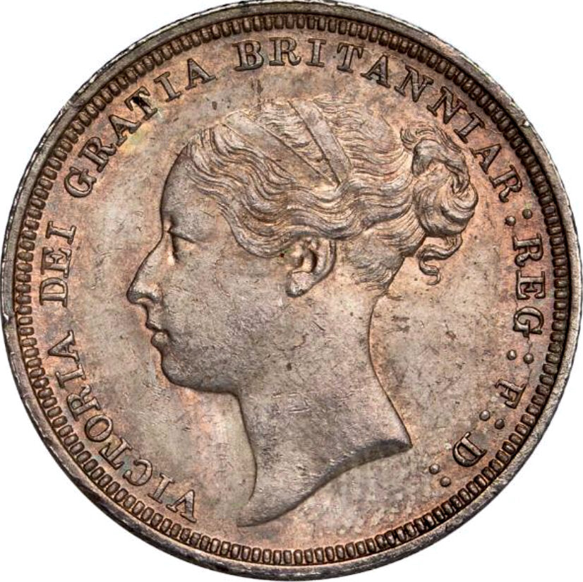1881 Sixpence Third young head S3912 ESC 3251 Scarce UNC
