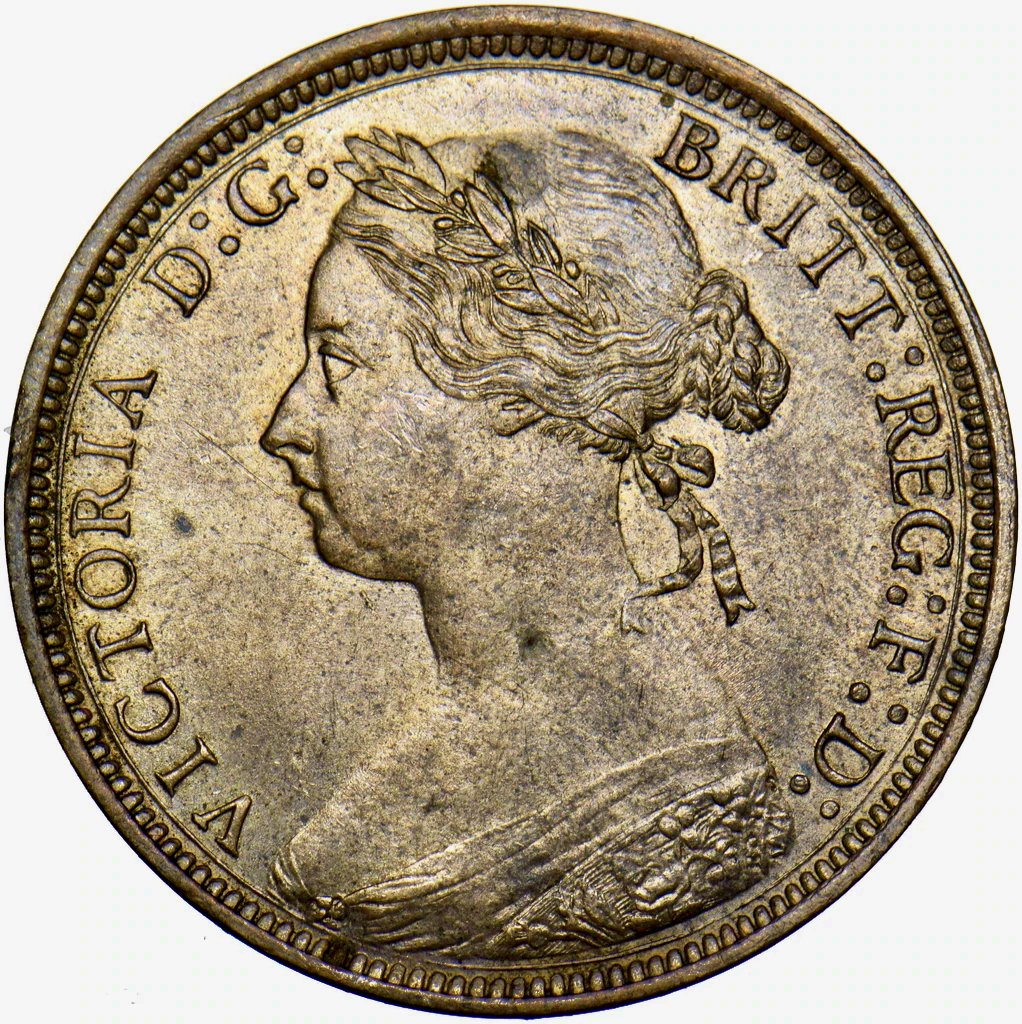 1881H Halfpenny F 344 Scarce (R10) UNC