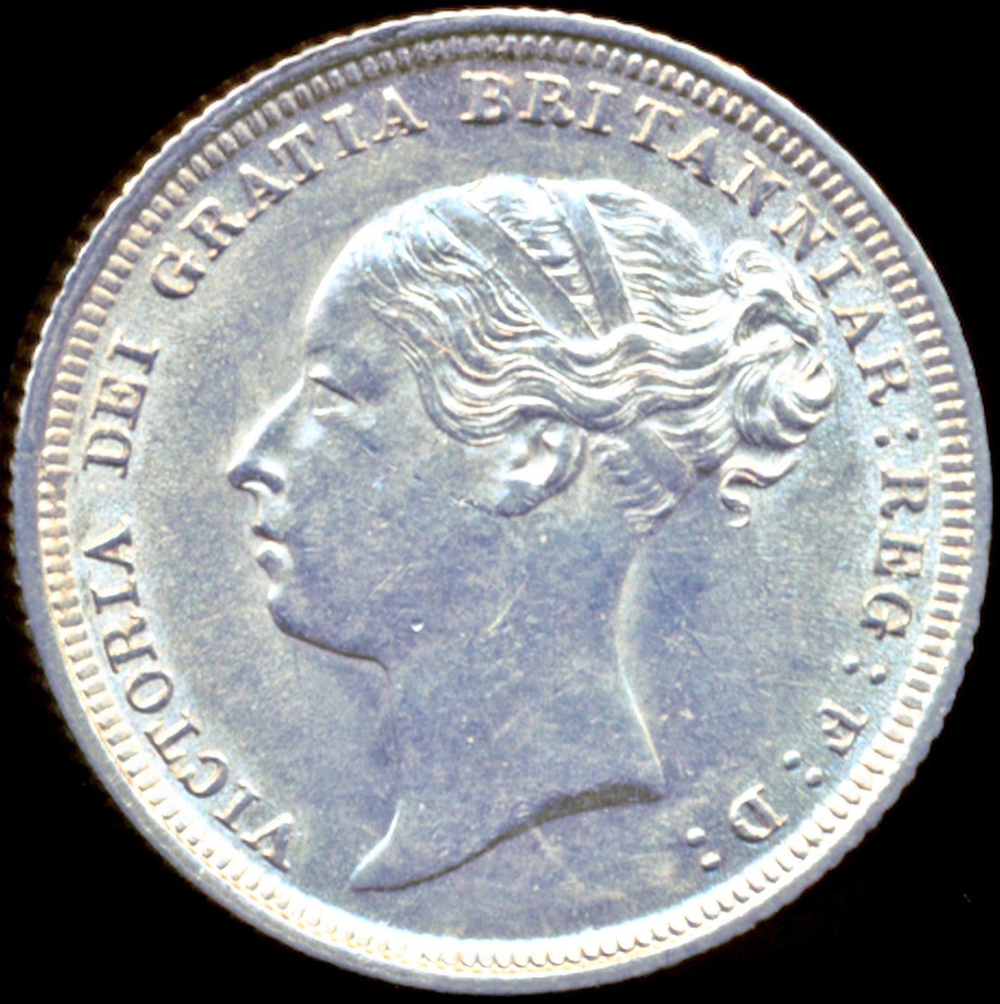 1882 Sixpence Third young head S3912 ESC 3254 Very rare (R2) UNC