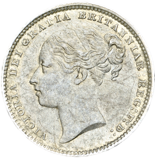 1883 Shilling Fourth young head S3907 ESC 3072 UNC