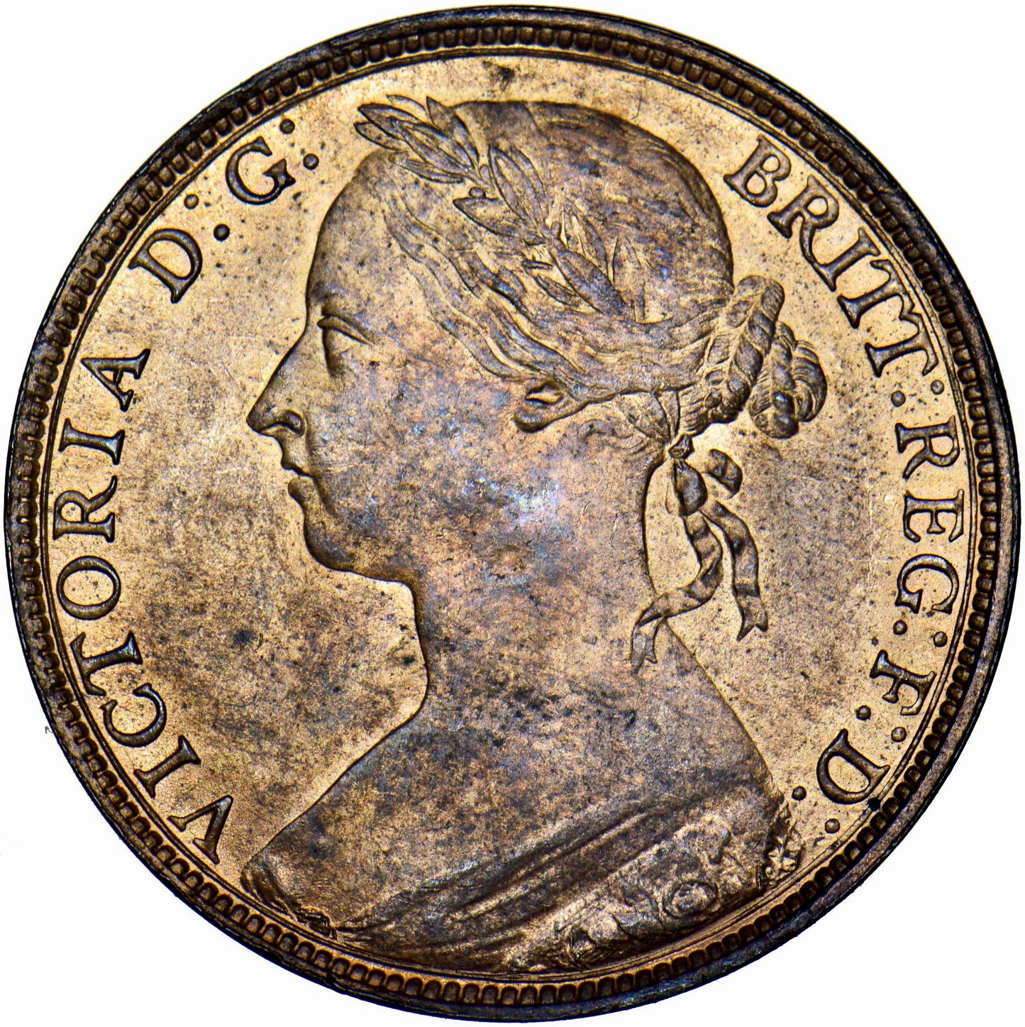 1884 Penny F119 UNC