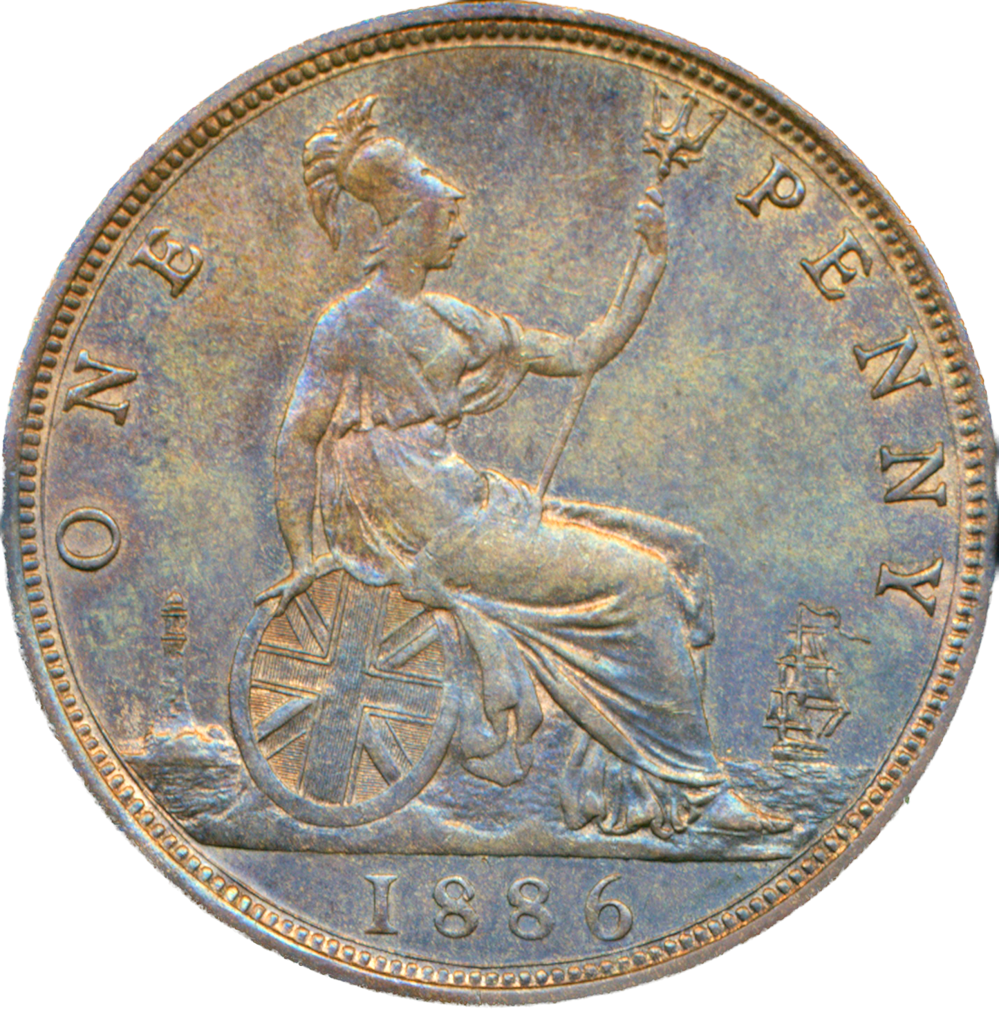 1886 Penny F123 EF