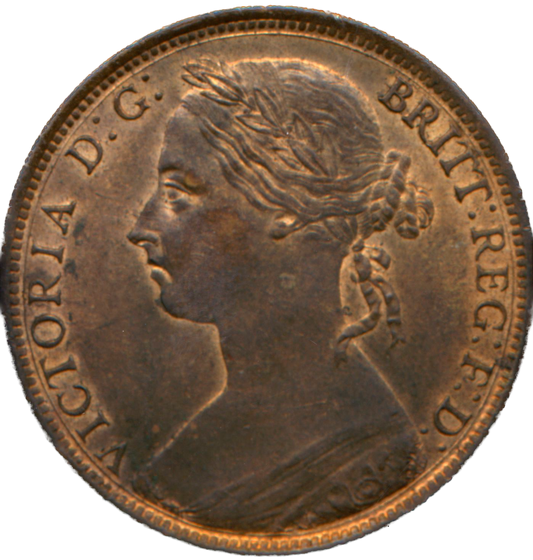 1887 Penny F125 AUNC/UNC