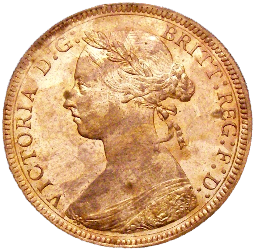 1887 Halfpenny F 358 UNC