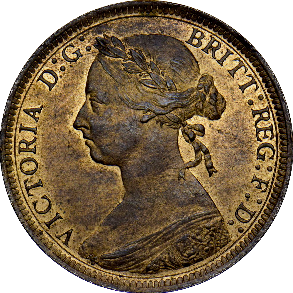 1887 Halfpenny F 358 UNC