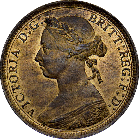 1887 Halfpenny F 358 UNC