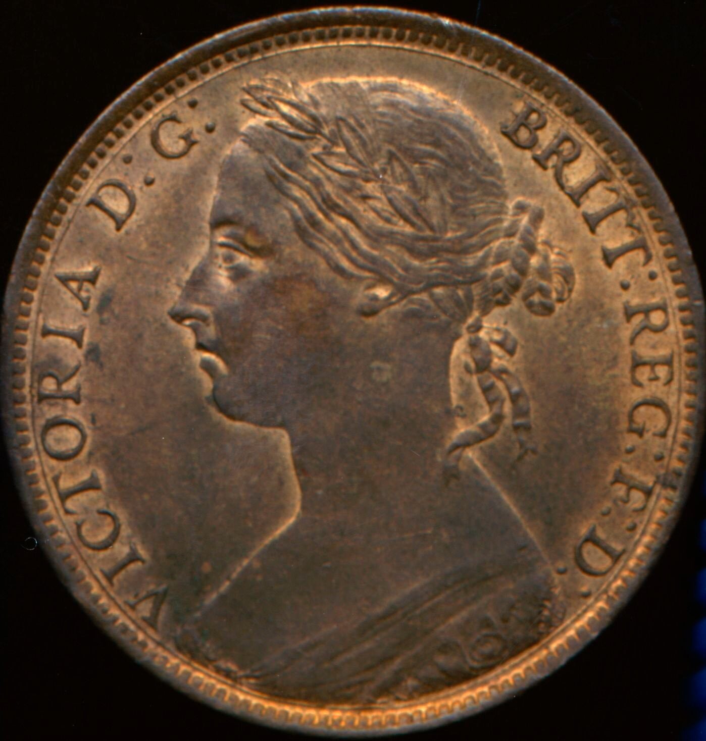1887 Penny F125 AUNC/UNC