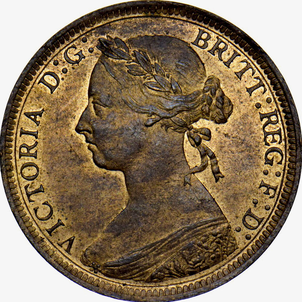 1887 Halfpenny F 358 UNC