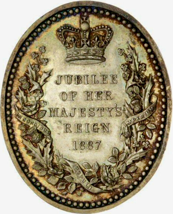 1887 Golden Jubilee BHM 3276 rare 36mm silver cliches by Pinches