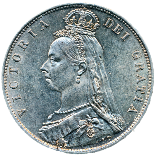 1889 Halfcrown Jubilee head S3924 ESC 2774 Scarce AUNC