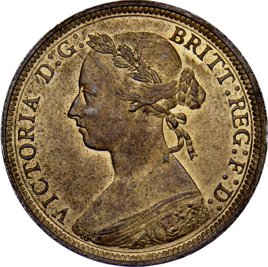 1889 Halfpenny F 360 UNC