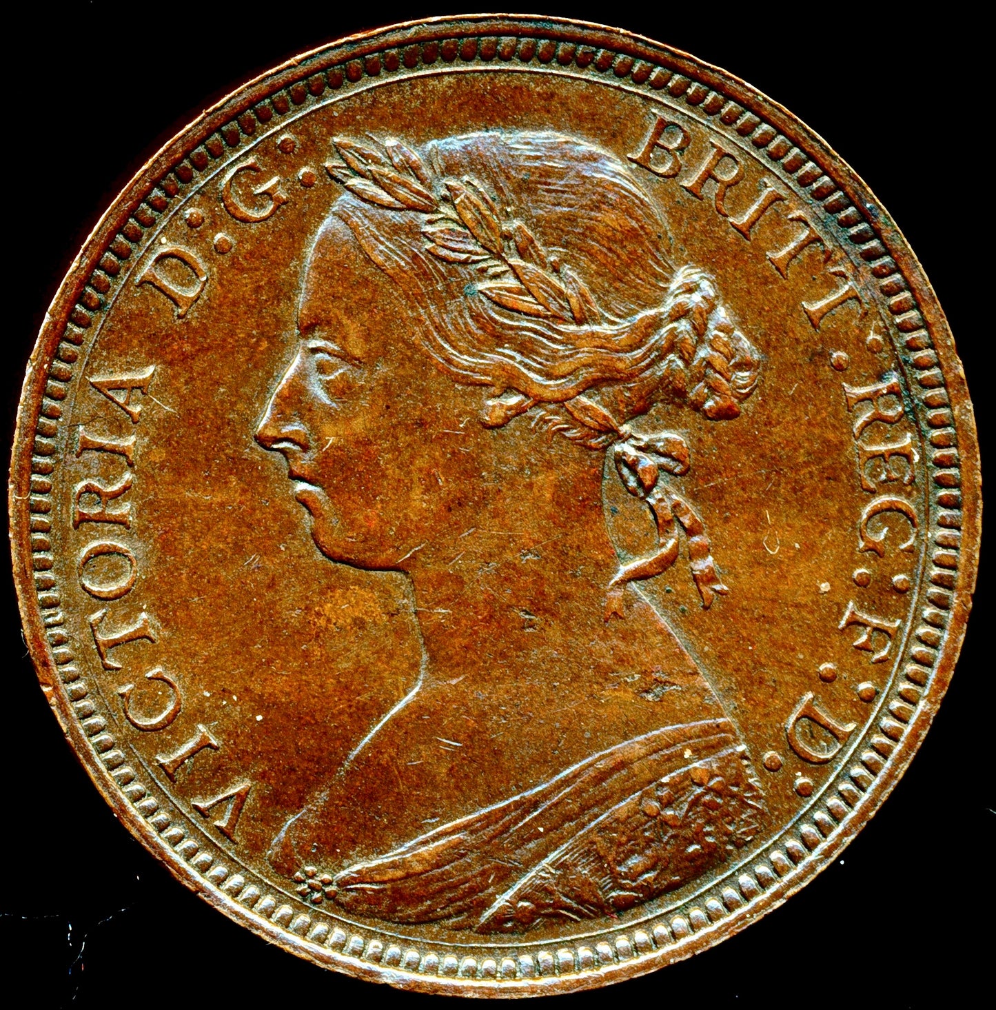 1889 Halfpenny F 360 AUNC