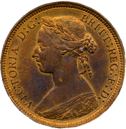 1890 Halfpenny F 362 UNC