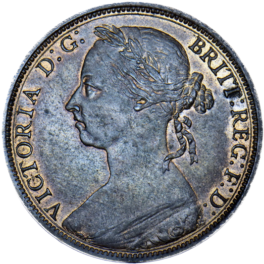 1890 Penny F130 AUNC