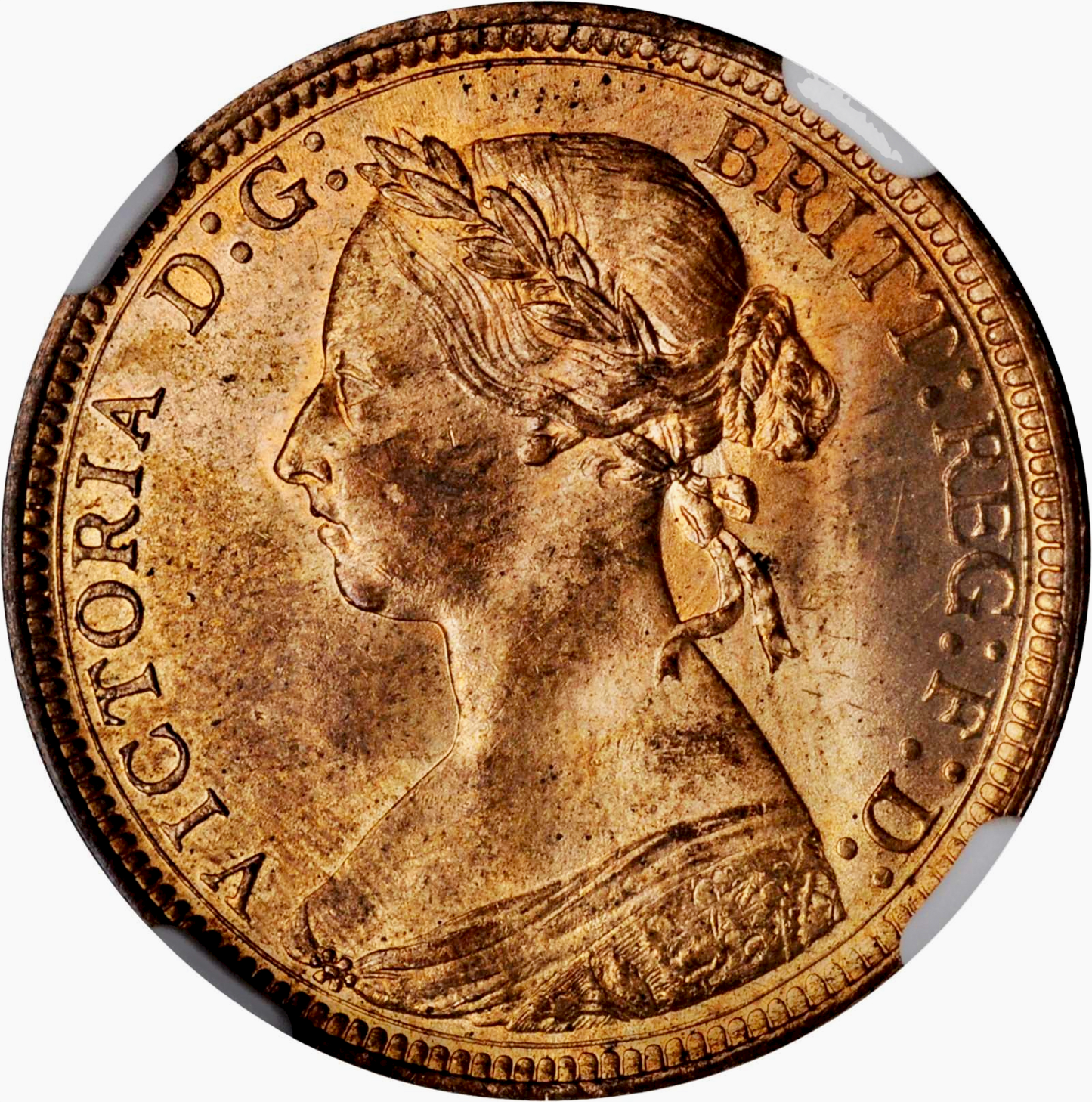 1891 Halfpenny F 364 UNC NGC MS64