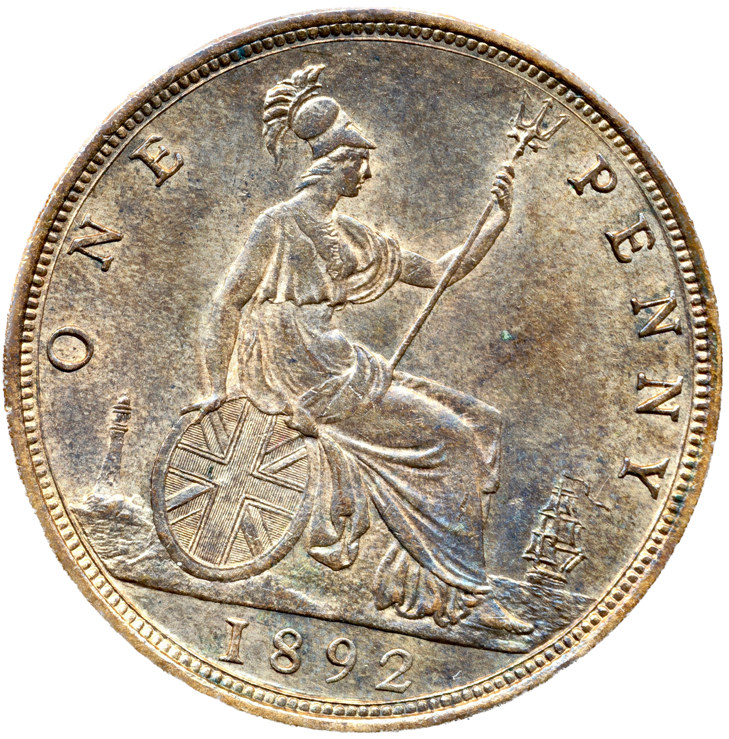 1892 Penny S3954 F134 AUNC