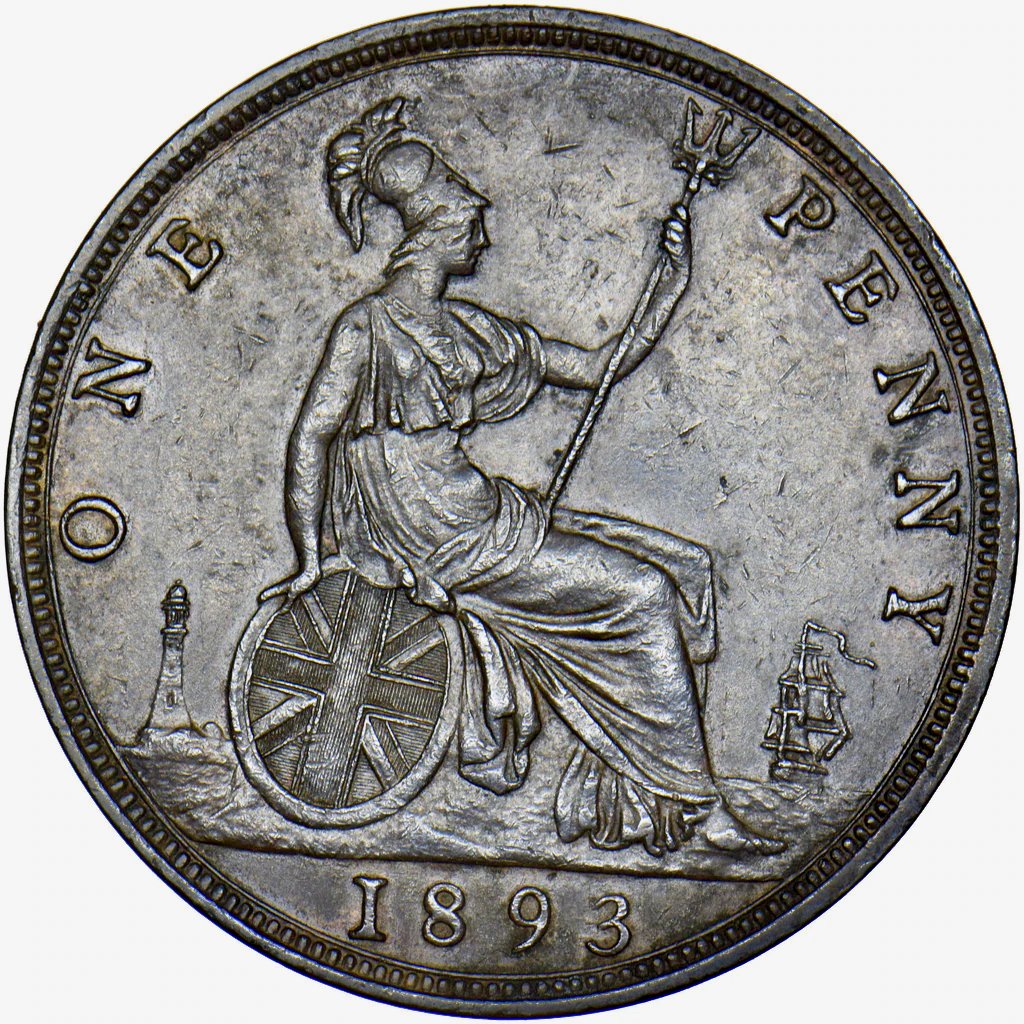 1893 Penny S3954 F136 EF