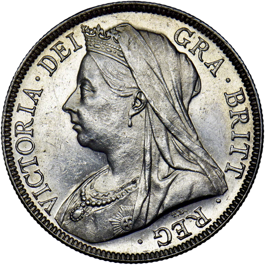 1894 Halfcrown Old veiled head S3938 ESC 2780 UNC