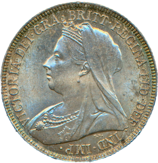 1896 Shilling Old veiled head S3940A ESC 3161 UNC