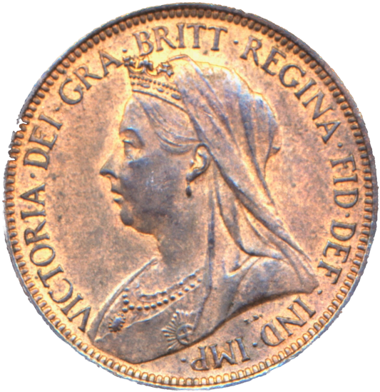 1897 Halfpenny F 373 Reverse B (low tide) UNC