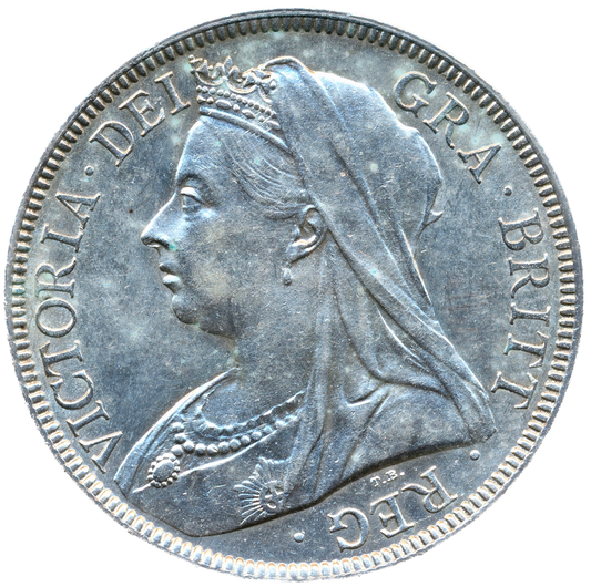 1898 Halfcrown Old veiled head S3938 ESC 2784 Scarce AUNC