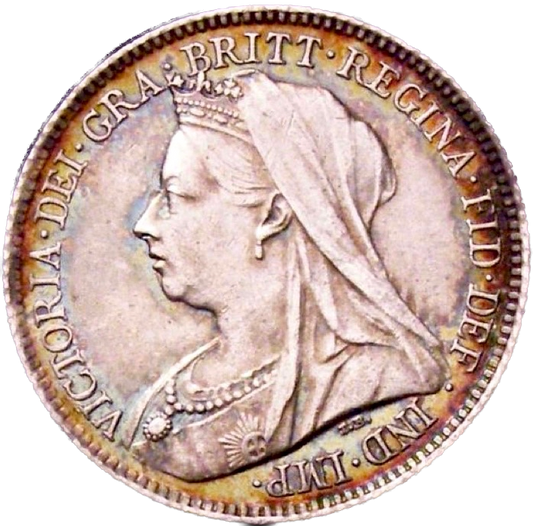 1898 Sixpence Old veiled head Small date S3941 ESC 3291var AUNC