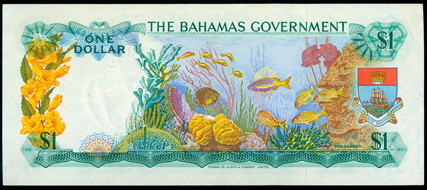 BAHAMAS P.18b 1965-1968 $1 EF F