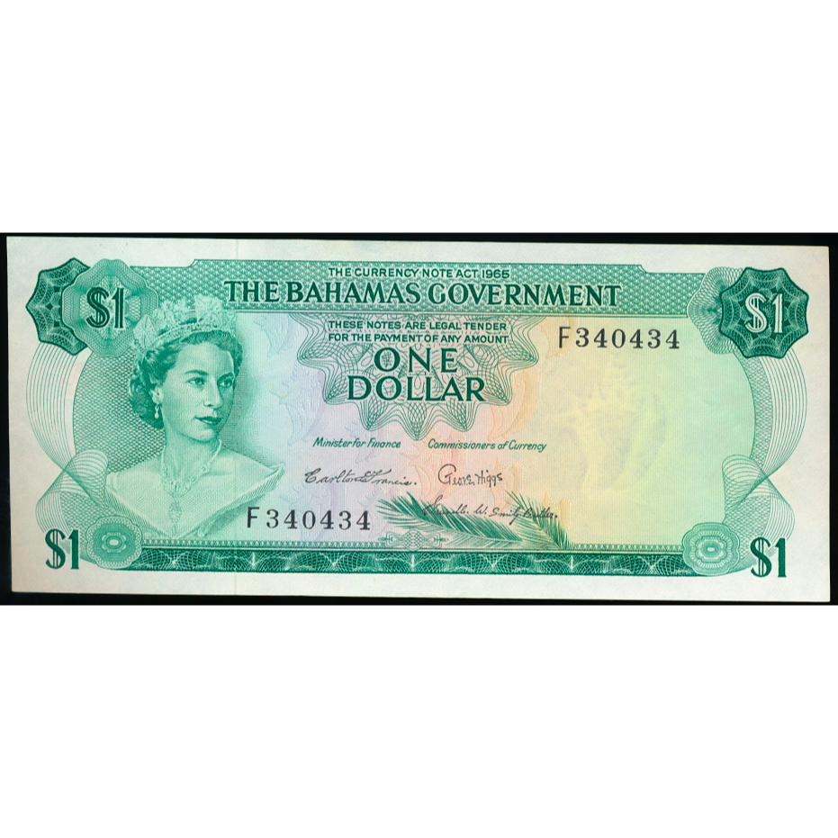 BAHAMAS P.18b 1965-1968 $1 EF F