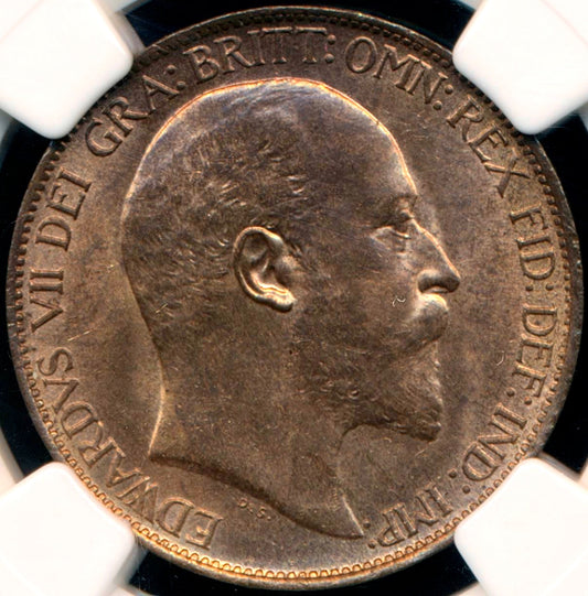1910 Halfpenny S 3991  F 389 UNC MS62 RB