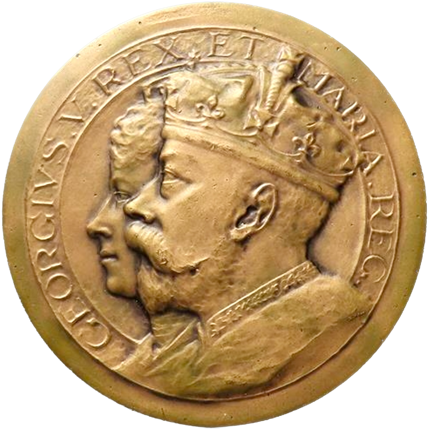1911 Coronation 76mm bronze medal by J Fray BHM 4035 Rare