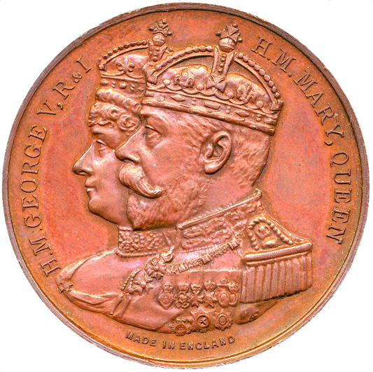1911 Coronation bronze medal in box of issue BHM 4034var AUNC