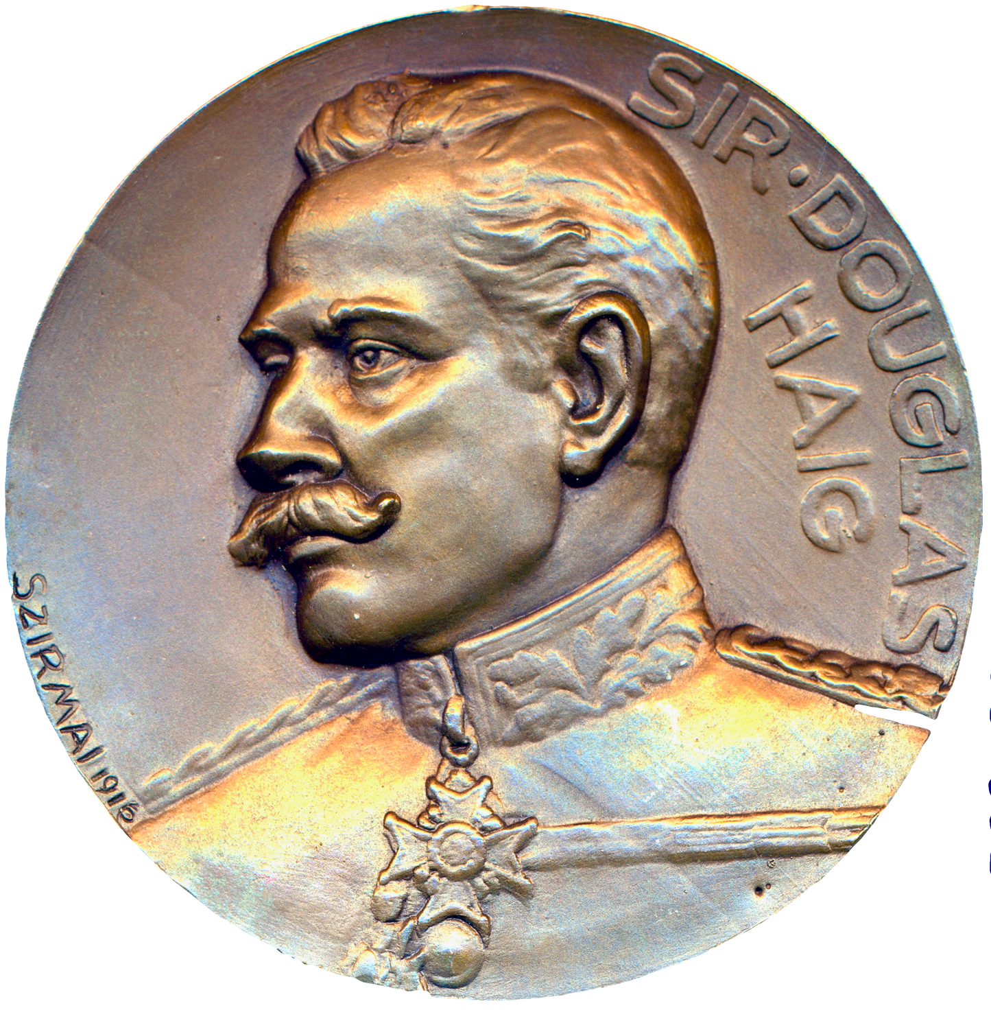 1918 General Sir Douglas Haig 60mm bronze by Szirmaï
