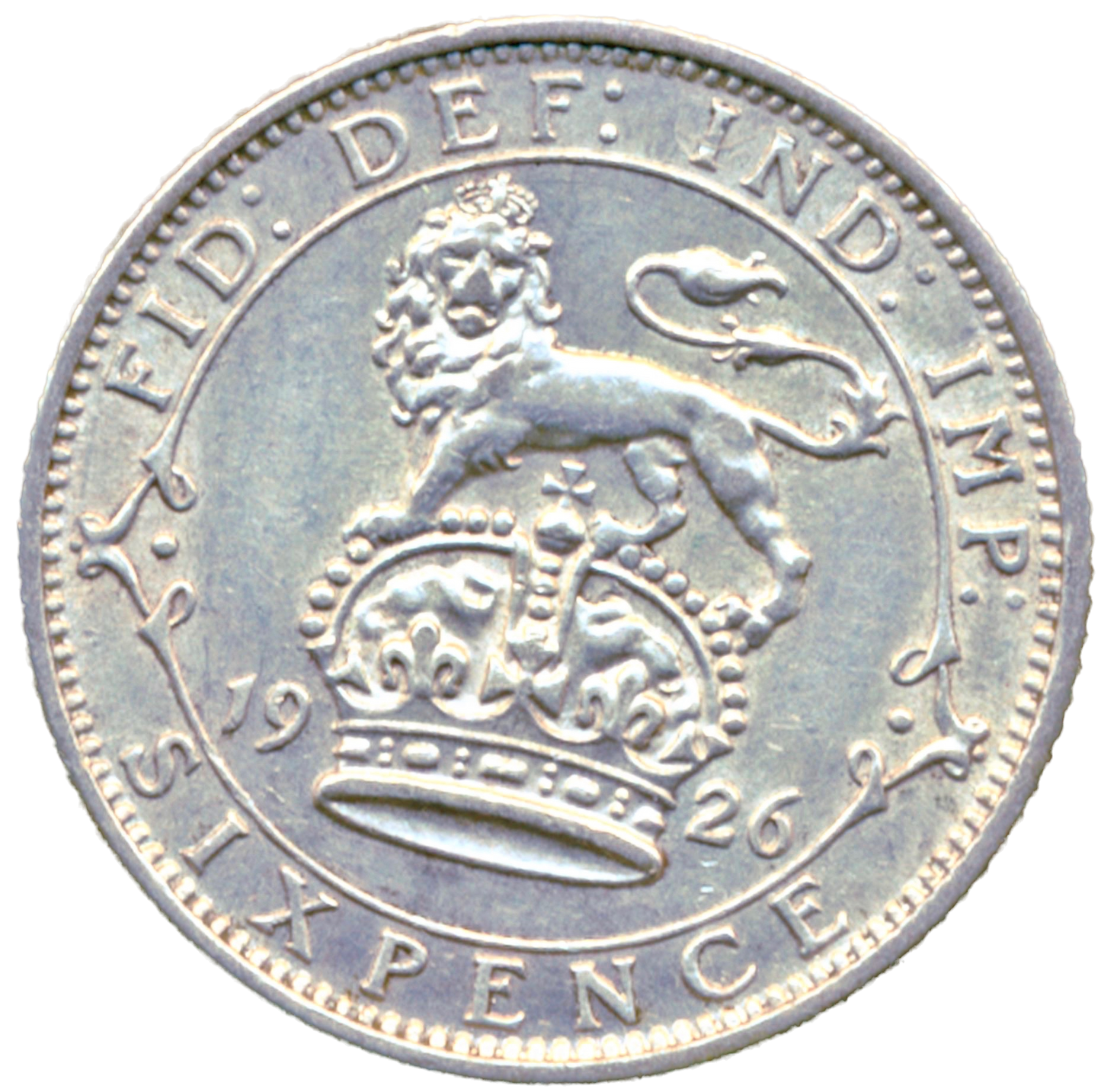 1926 Sixpence Broad rim S4025 ESC 3894 Scarce NEF/EF