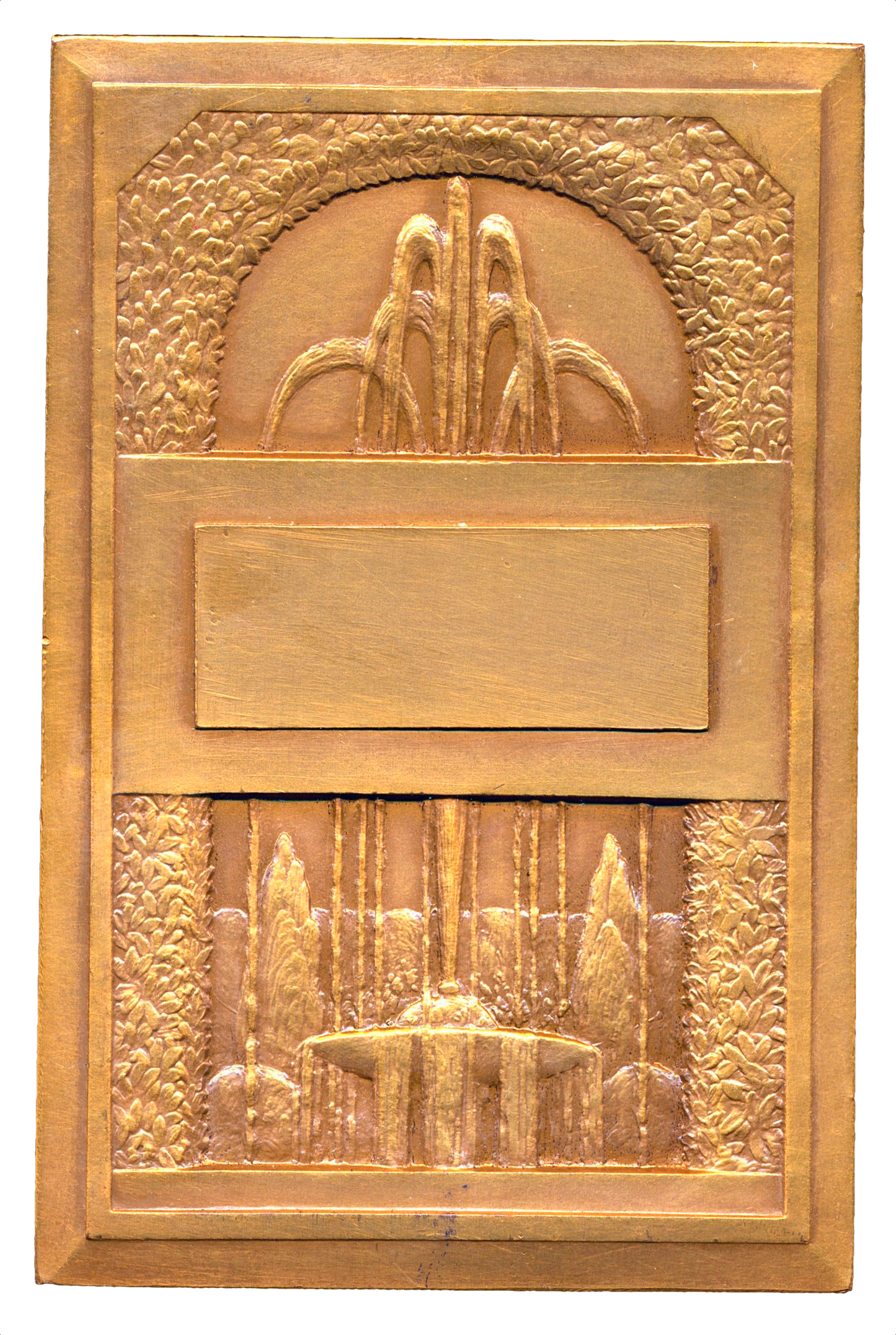 1930 FRANCE Woman with flowers 92mm*59mm cased bronze by Raoul Bénard