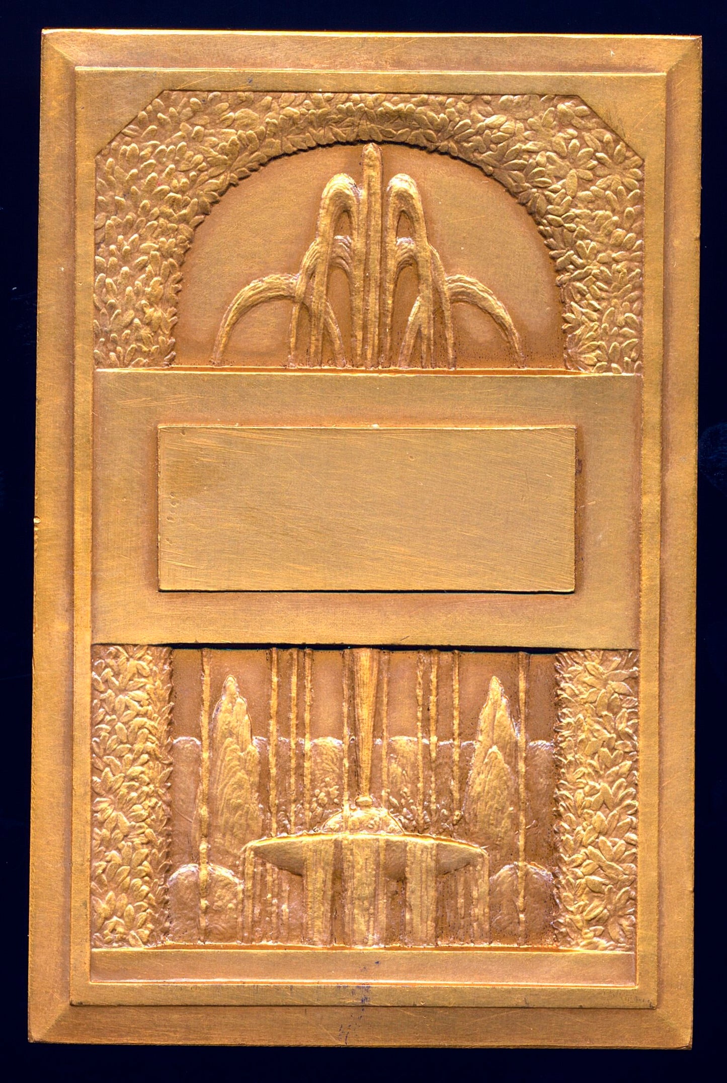 1930 FRANCE Woman with flowers 92mm*59mm cased bronze by Raoul Bénard