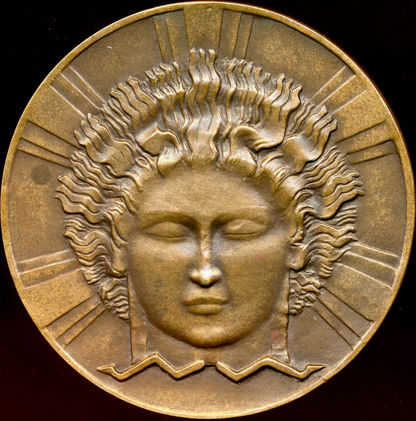 1932 FRANCE 'l'Électricité' 64mm bronze meal by Dammann