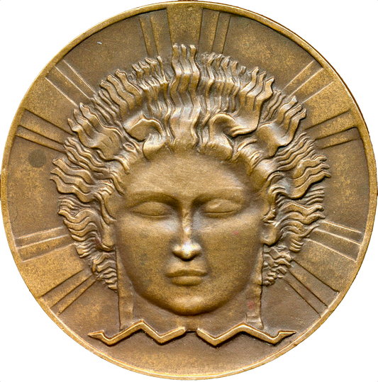 1932 FRANCE 'l'Électricité' 64mm bronze meal by Dammann