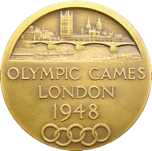 1948 London Olympics 38m bronze prototype medal