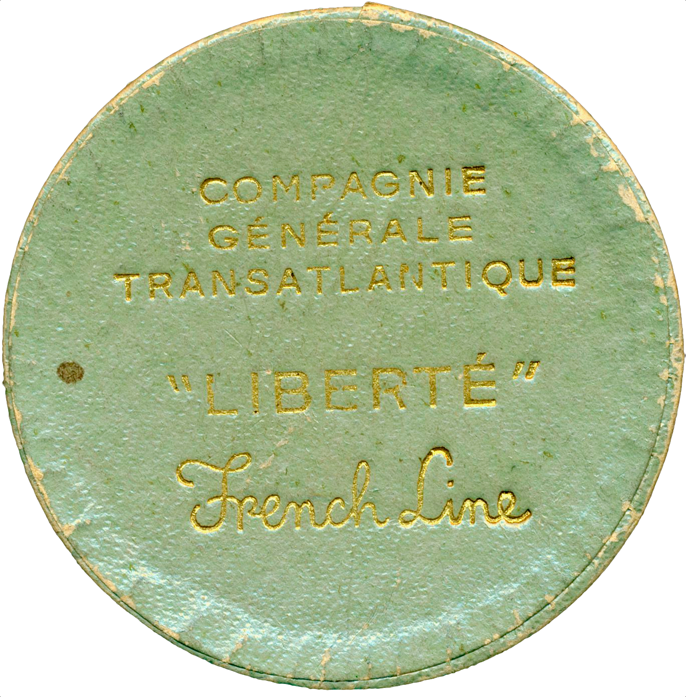 1950 FRANCE Paquebot “Liberté” 49mm bronze medal in box of issue by Jean de Vernon