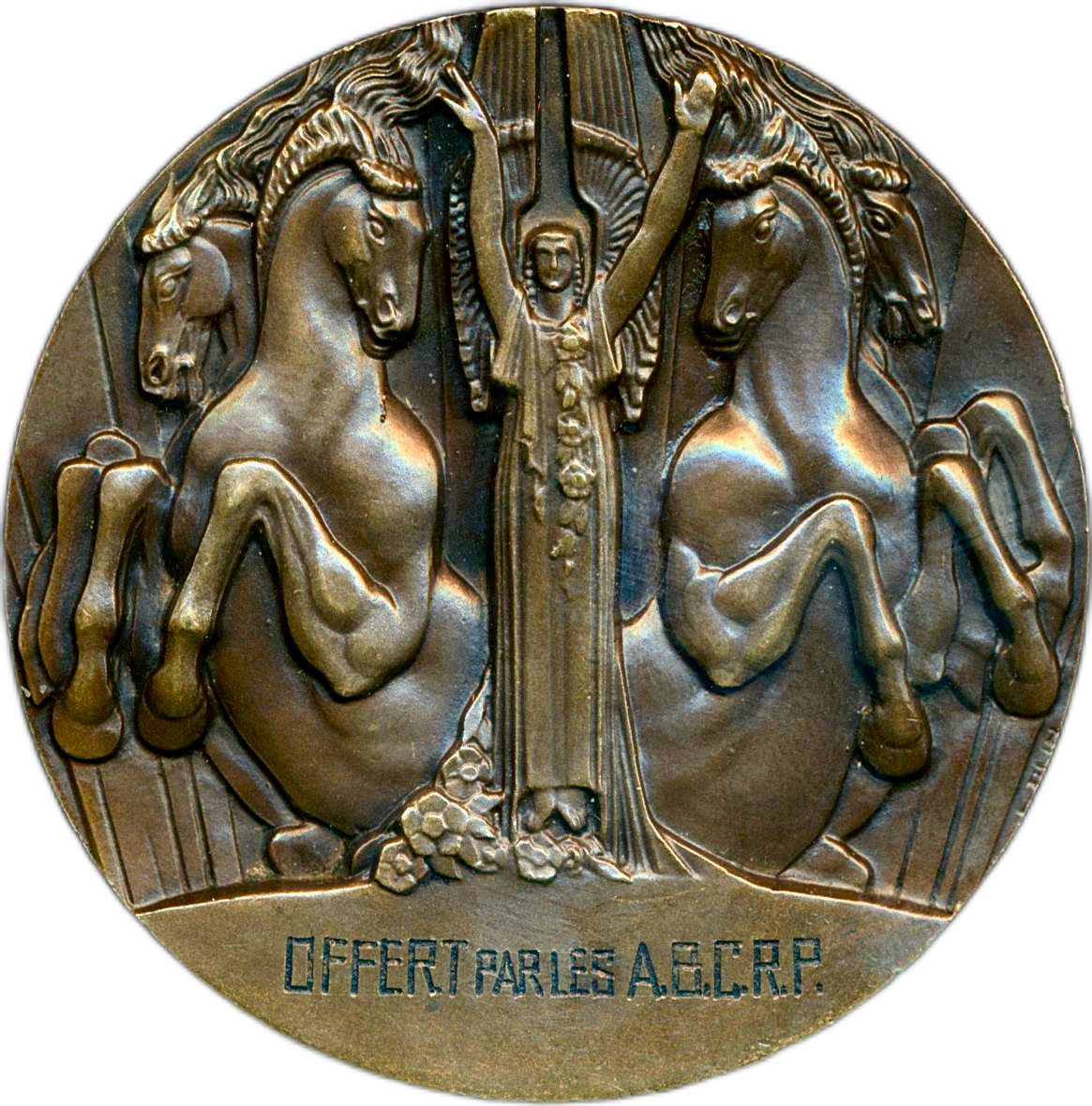 1952 FRANCE 'L'Aurore' 49.5mm bronze medal by E-P. Blin UNC