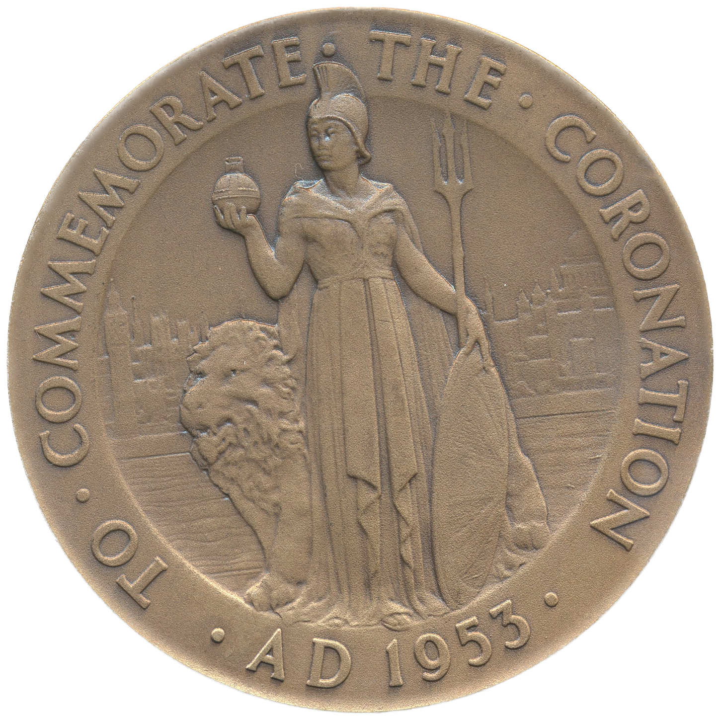 1953 Coronation 51mm copper medal by Turner &amp; Simpson in box of issue BHM 4445 UNC